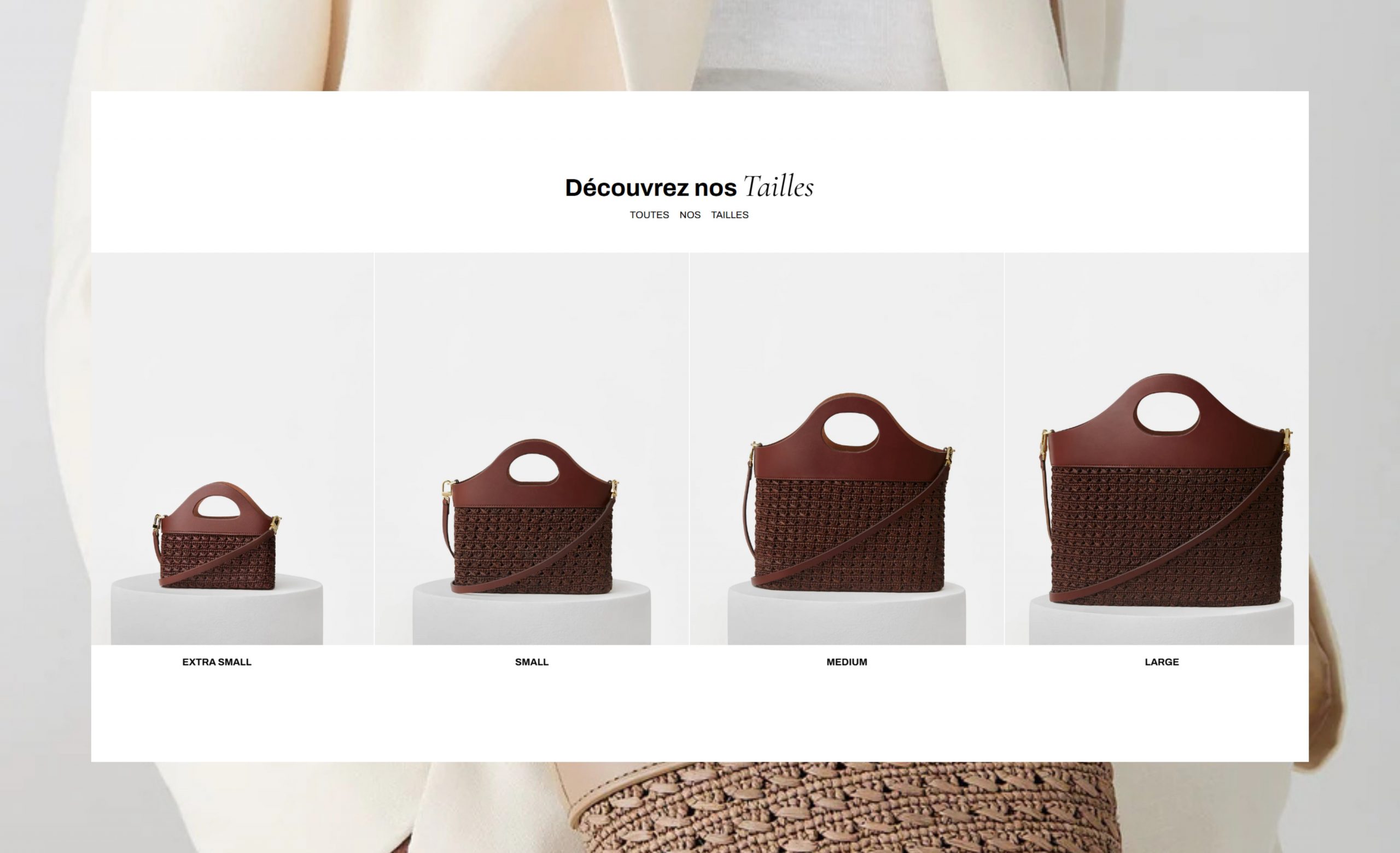 Sacs en raphia crochetés de Kaloes – Disponibles en tailles Extra Small, Small, Medium et Large