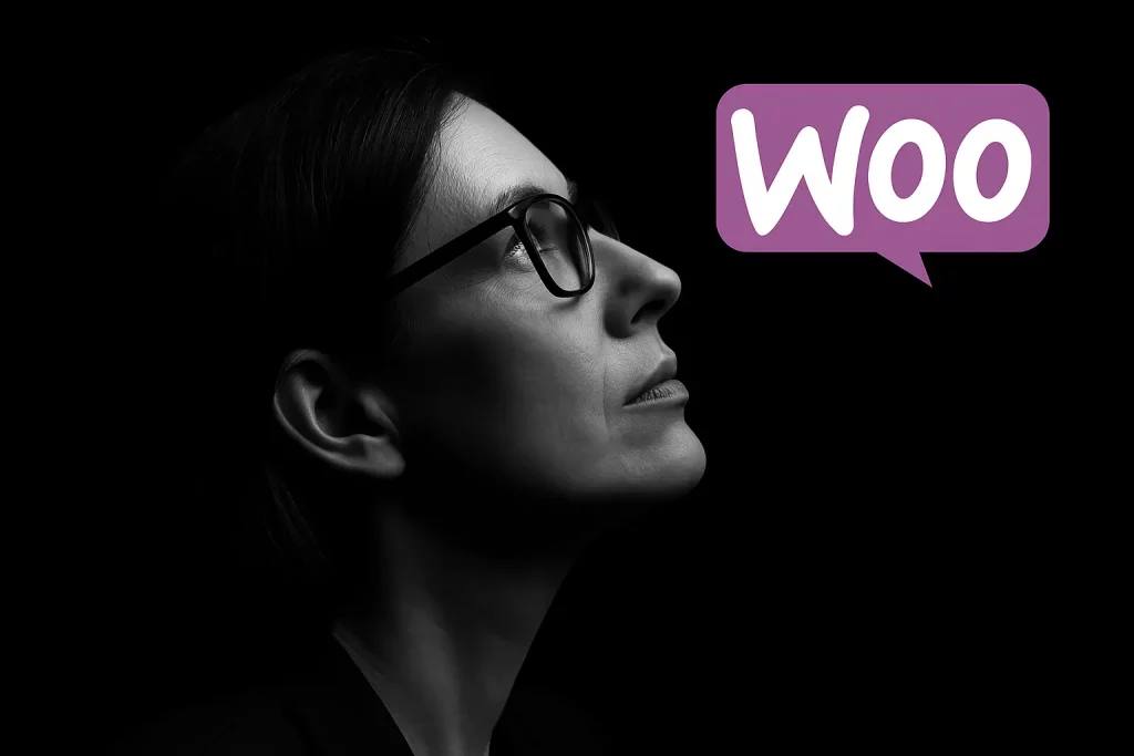Woman wondering what WooCommerce is