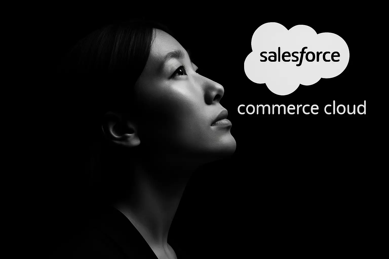 Woman discovering Salesforce Commerce Cloud